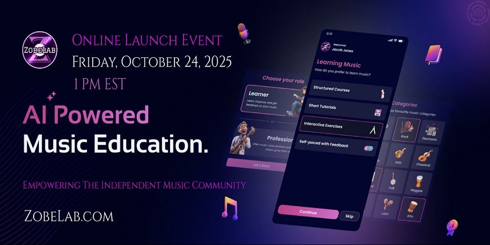 ZobeLab Launches AI-Driven EdTech Platform “Zobe Academy” to Empower the Independent Music Community