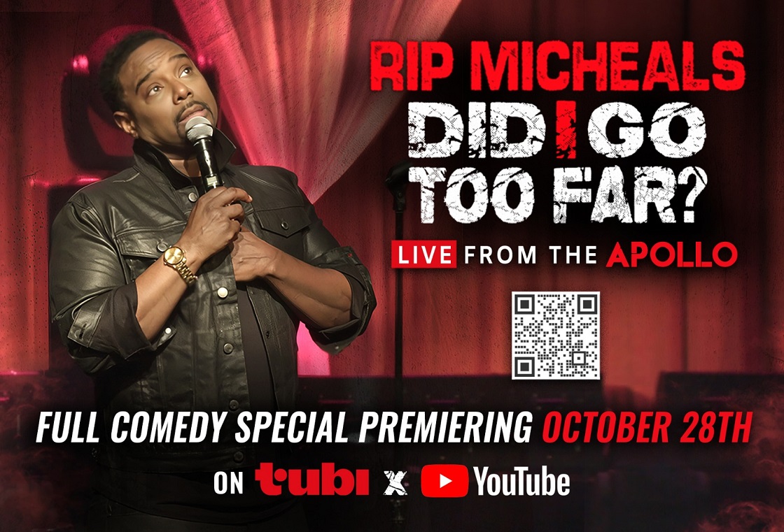 RIP MICHEALS Brings Unfiltered Laughs to the Historic Apollo Theater — Comedy Special Debuts October 28 on Tubi & YouTube